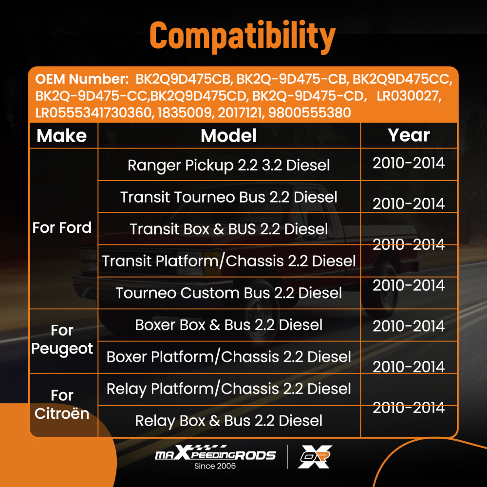 EGR Valve compatible for Ford Ranger Transit compatible for Peugeot Boxer compatible for Citroën Relay 2.2 Diesel 1730360