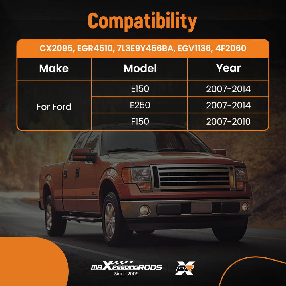 EGR Valve compatible for Ford E150 E250 07-10 F150 4.6L V8 2007-2014 EGV1136