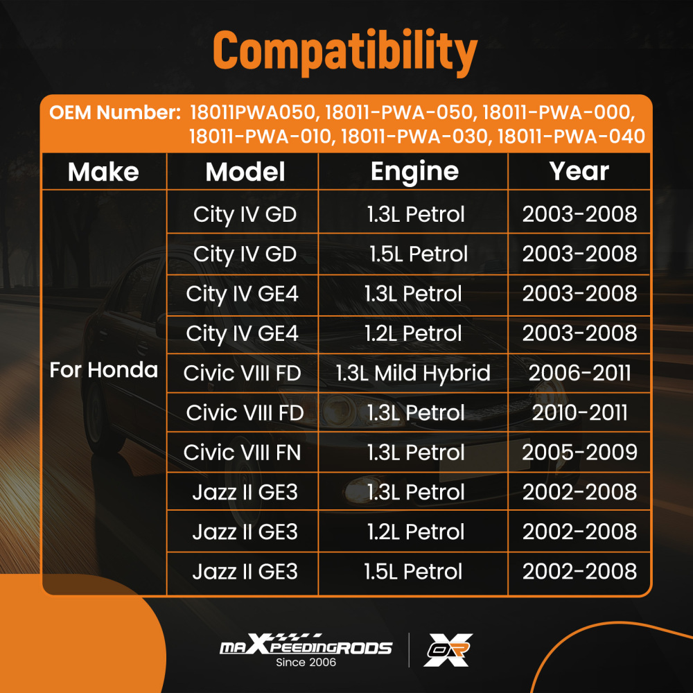 EGR Valve w/ Gasket compatible for Honda City IV GD GE4 2003-2008 18011-PWA-0505-Pin