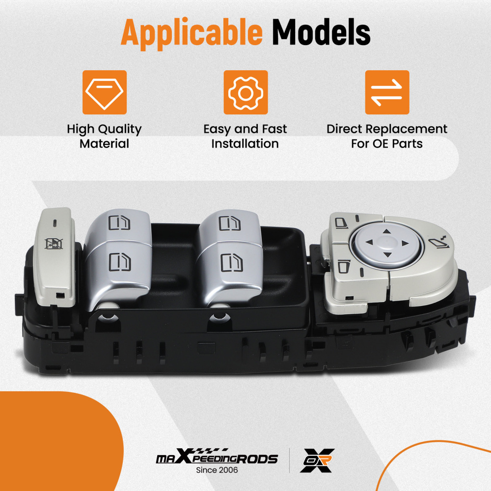 Driver Side Window Switch compatible for Mercedes-Benz C350e 2.0L 2016-2018
