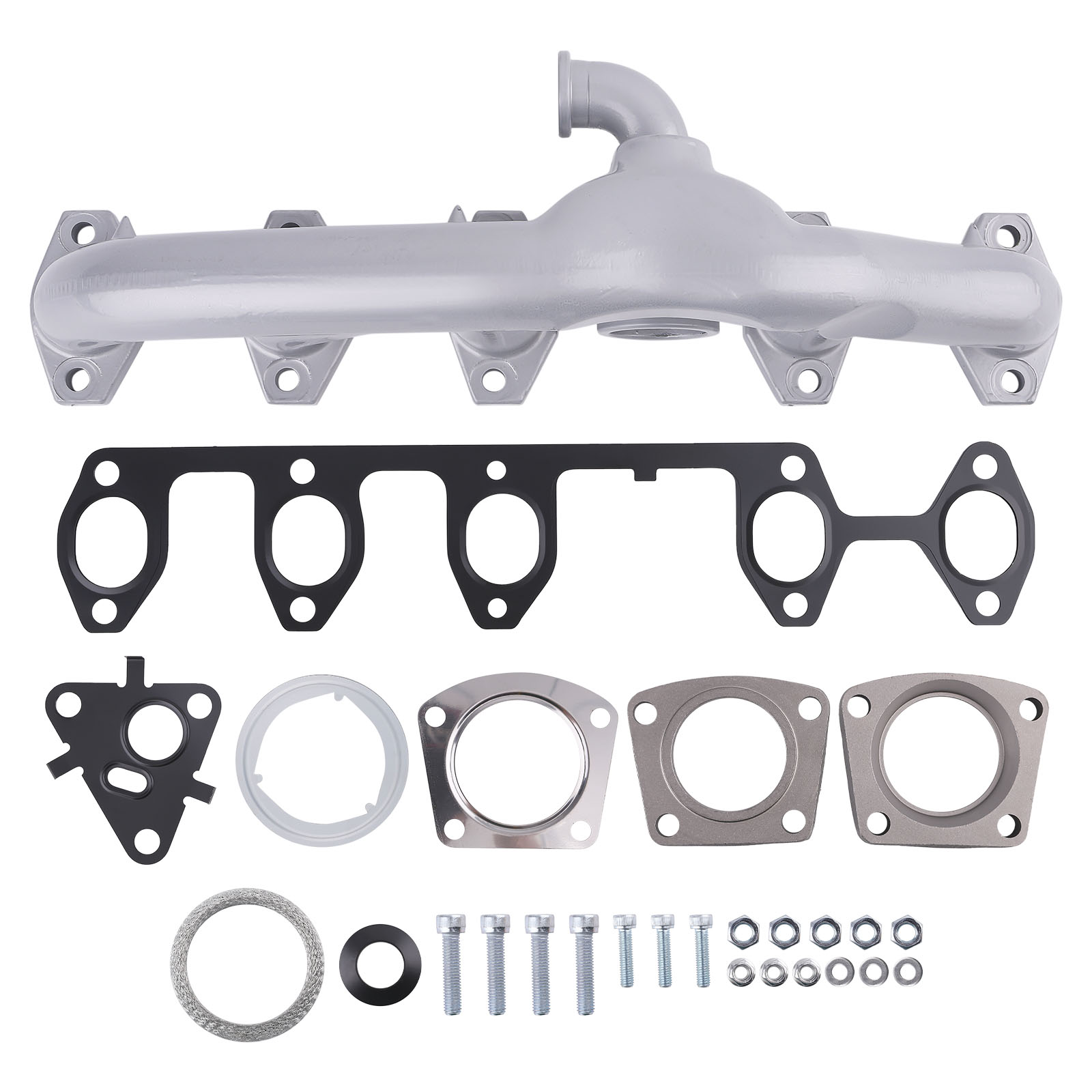 Collecteur dÉchappement Argent compatible pour VW T5 2.5 TDI 03-10 070253017A Fonte