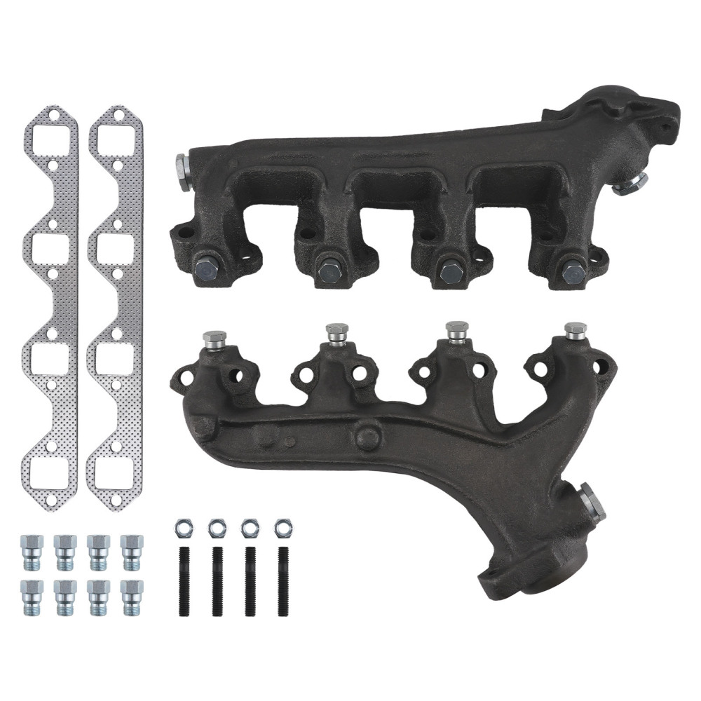 Left Right Exhaust ManifoldFor compatible for Ford Bronco Econoline Super Duty V8 5.8L 1996