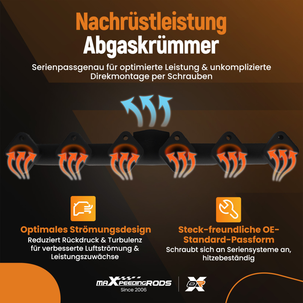 Compatible for BMW m57n Exhaust Manifold Iron E60 E61 E65 X5 2.5d 325d 330d 525d 530d