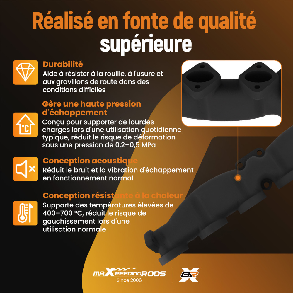 Compatible for BMW m57n Exhaust Manifold Iron E60 E61 E65 X5 2.5d 325d 330d 525d 530d