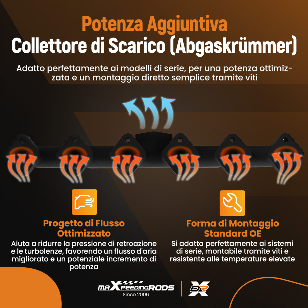 Collettore Di Scarico compatibile per BMW 5 520d 525d 530d E39 E60 136PS / 163PS / 211PS