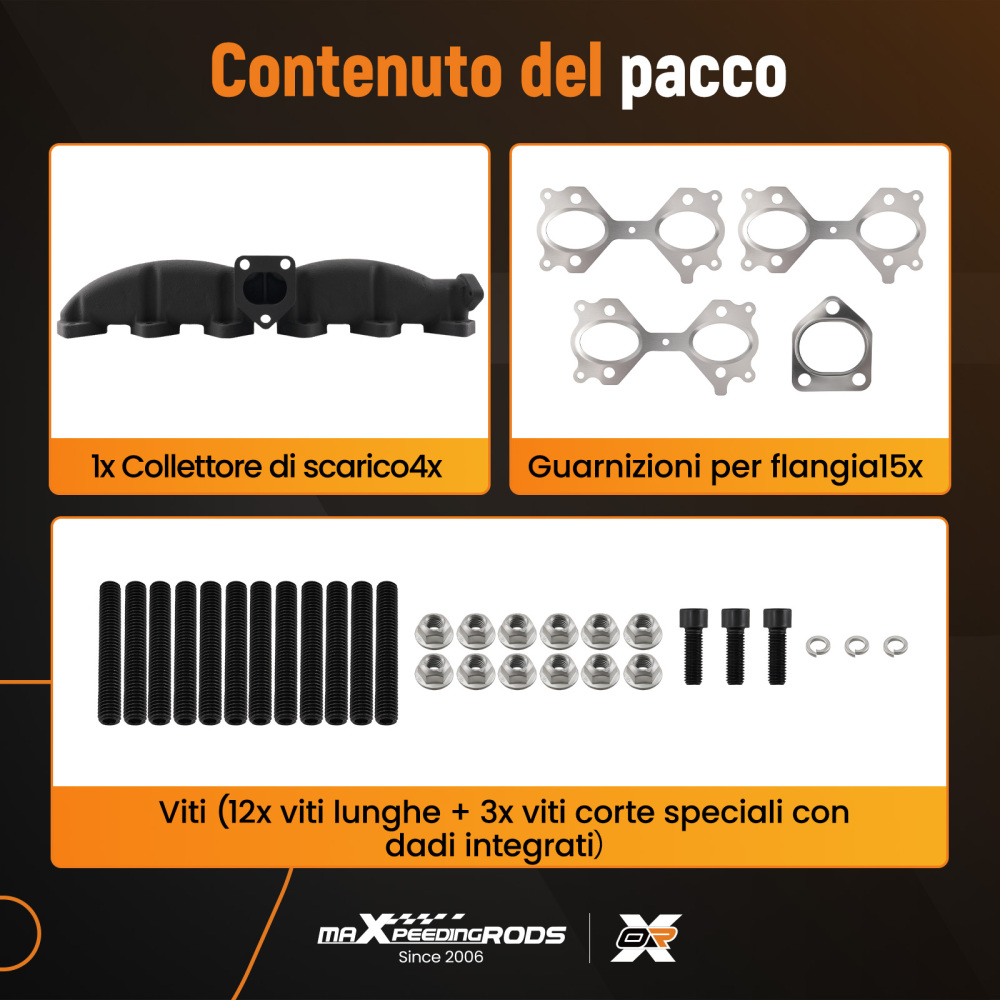 Collettore Di Scarico compatibile per BMW 5 520d 525d 530d E39 E60 136PS / 163PS / 211PS