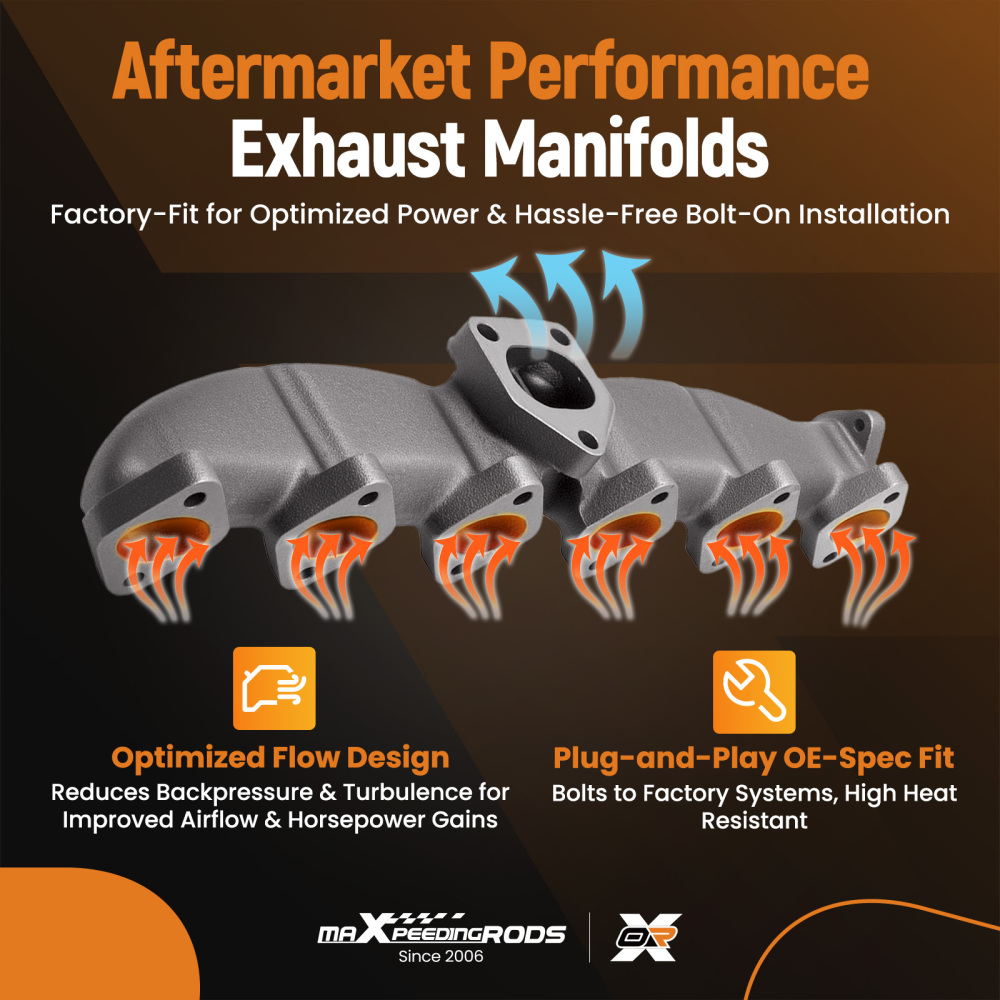 Compatible for BMW m57n Exhaust Manifold Iron E60 E61 E65 X5 2.5d 325d 330d 525d 530d