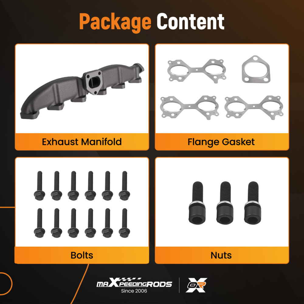 Compatible for BMW m57n Exhaust Manifold Iron E60 E61 E65 X5 2.5d 325d 330d 525d 530d