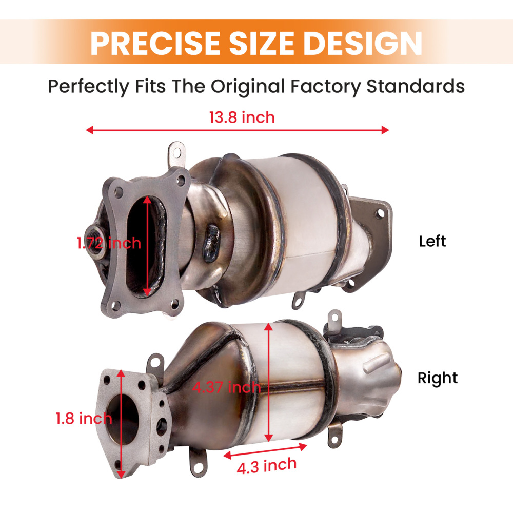 Catalytic Converter Front Left Right compatible for Acura TL 3.5L3.7L 2009-2014 BANK 1and BANK 2