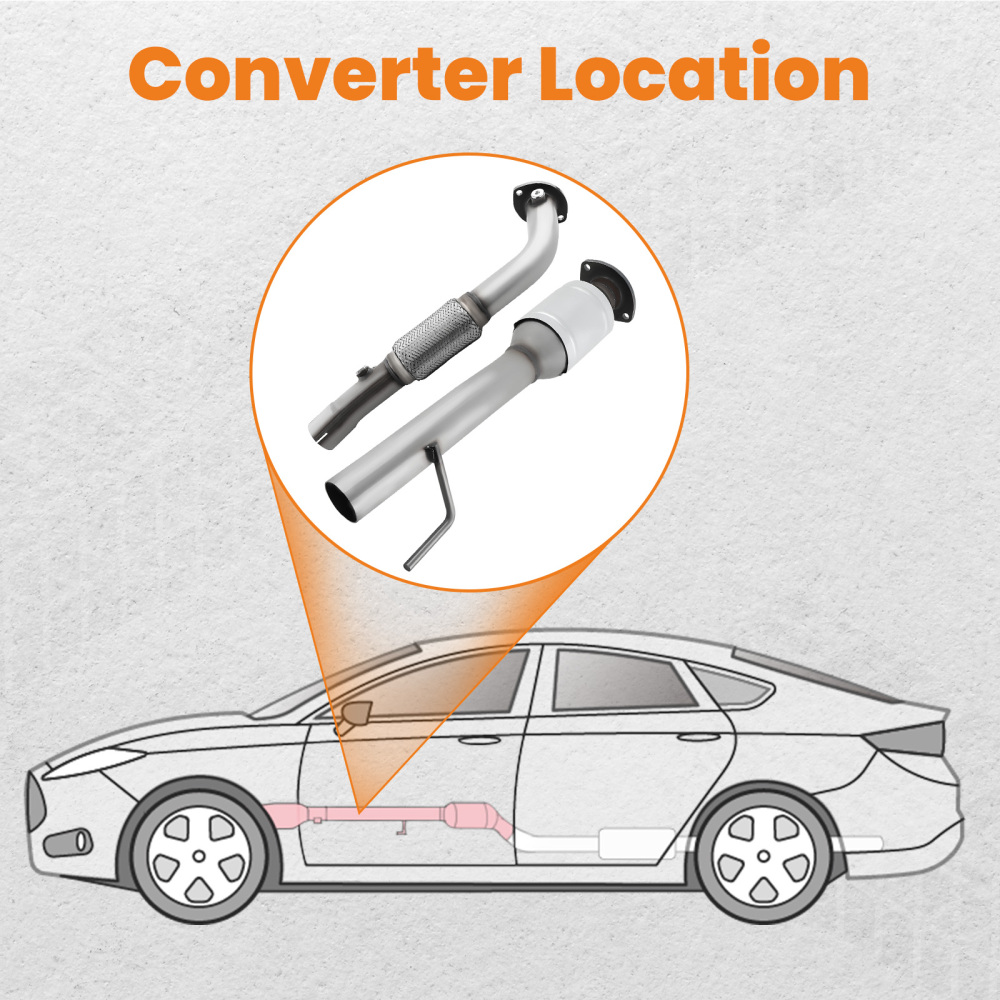 1PC Stainless Steel Catalytic Converter compatible for Toyota Solara compatible for Camry 2.4L 2007-2011