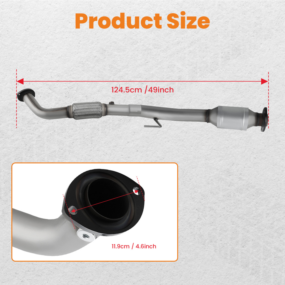 1PC Stainless Steel Catalytic Converter compatible for Toyota Solara compatible for Camry 2.4L 2007-2011