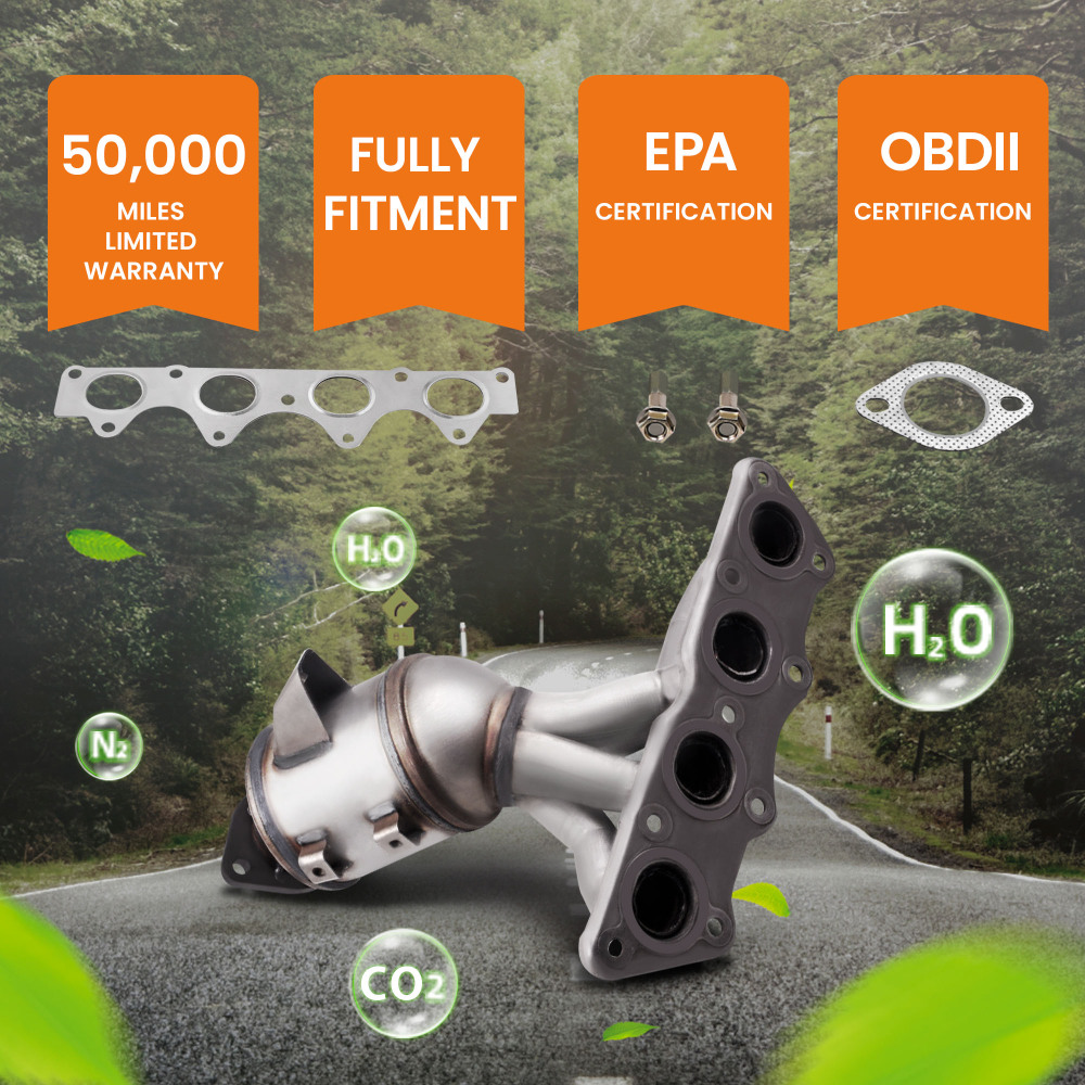 Exhaust Outlet ManifoldCatalytic Converter compatible for Hyundai Accent 1.6L 2012-2017