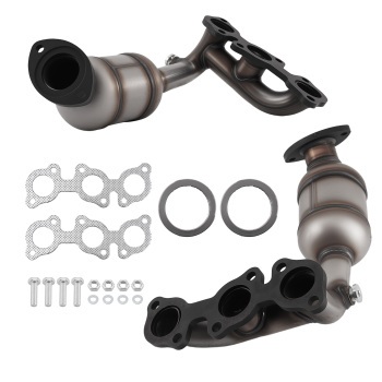Pair Catalytic Converters compatible for Toyota Sienna 3.3L compatible for FWD 04-06 2505220190 600CPSI@M8Lpmw