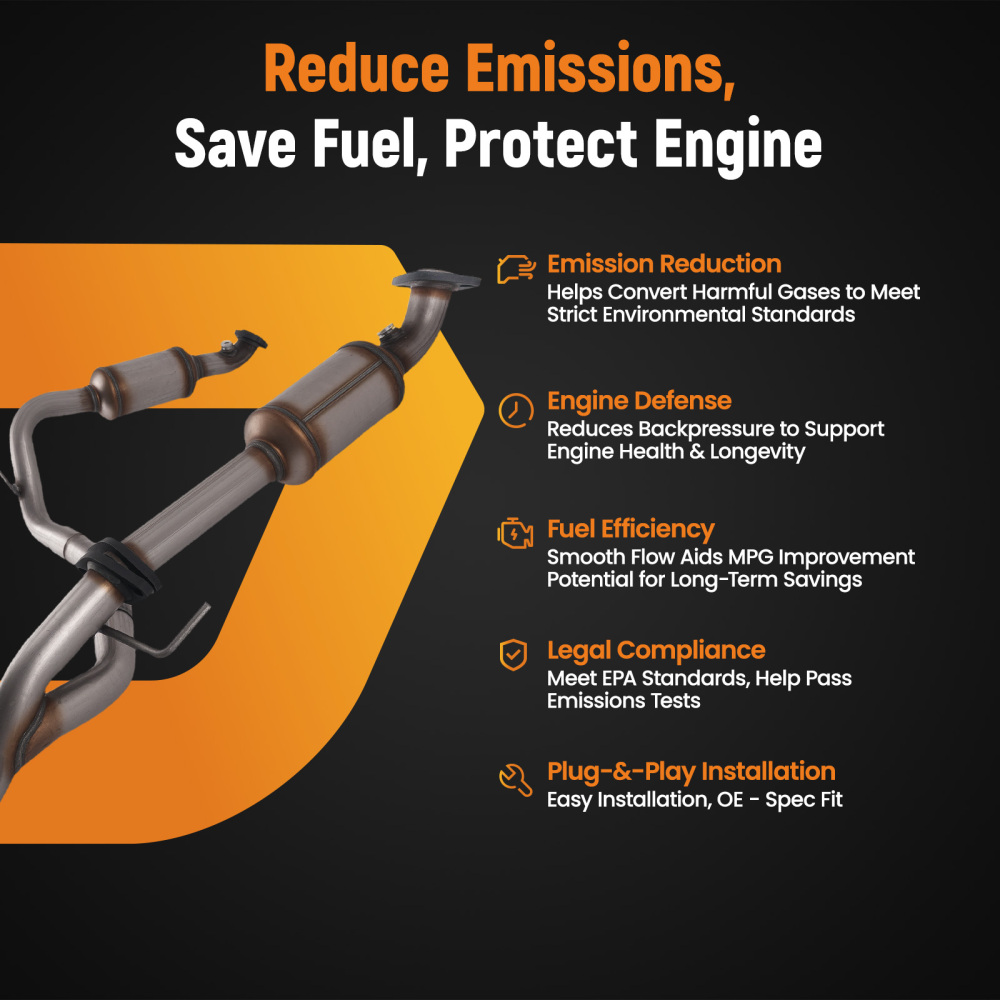 600CPSI Catalytic Converter Rear compatible for Toyota Tacoma 4.0L 2005-2015 EPA Certified