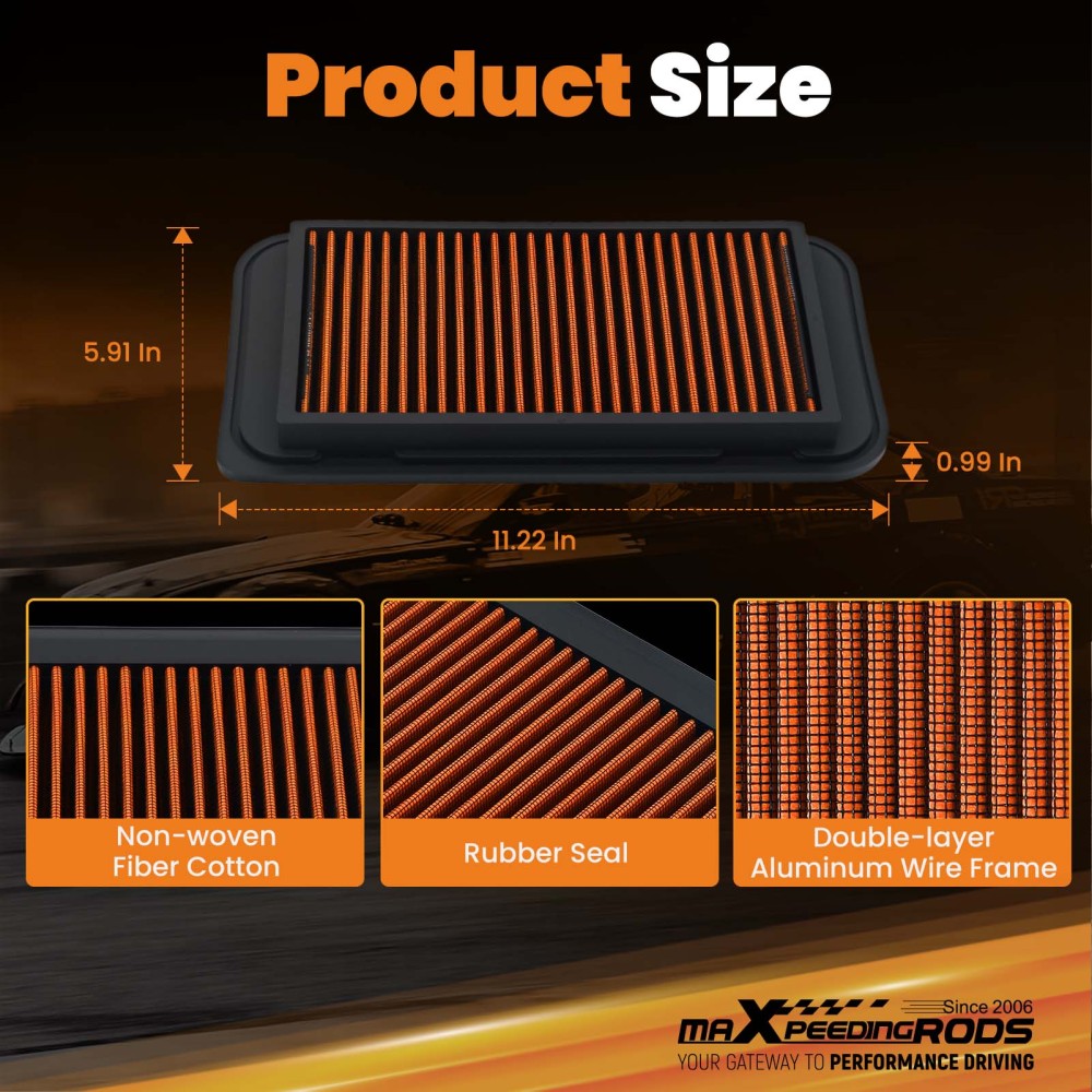 Engine Air Filter compatible for SCION FR-S 2013-2016 2.0L 178010D010 Reusable