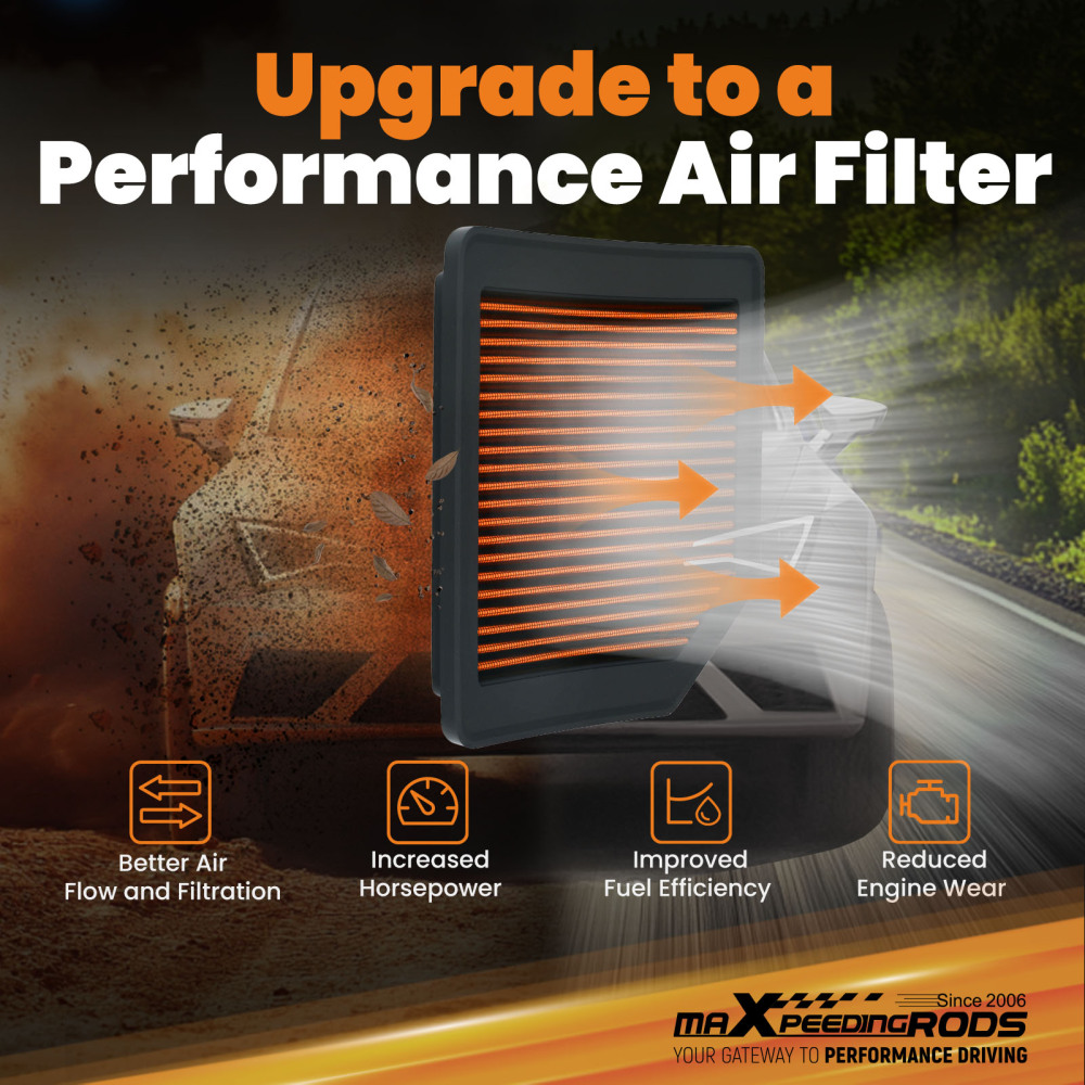 Air Filter compatible for HONDA Civic L4 1.8L 2006-2011 17220RNAE00 Washable