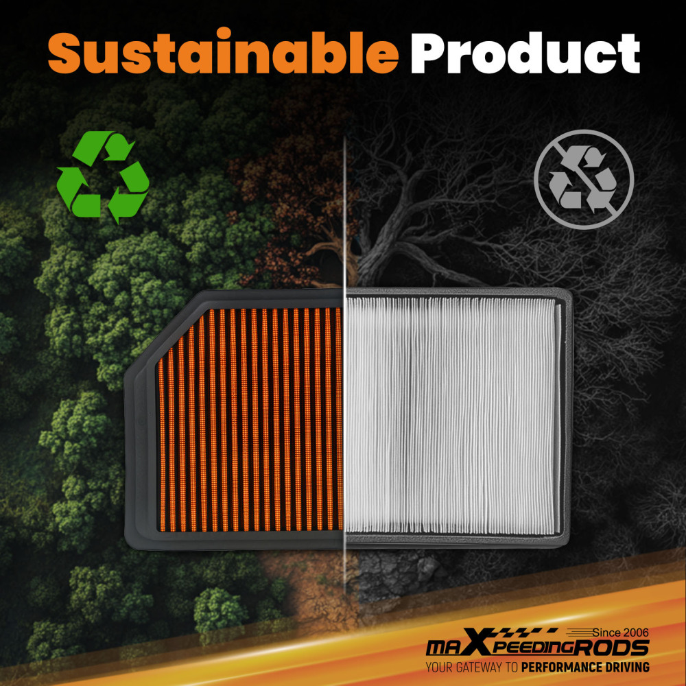 Air Filter compatible for HONDA Civic L4 1.8L 2006-2011 17220RNAE00 Washable