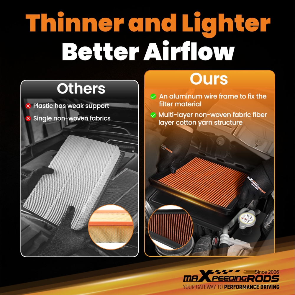 Direct Fit Engine Filter compatible for TOYOTA Camry 3.5L 2007-2011 17801AD010