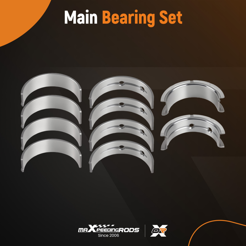 Engine Bearing Set compatible for Chevy LS LQ4 LQ9 4.8L 5.3L 5.7L 1997+ BC409J