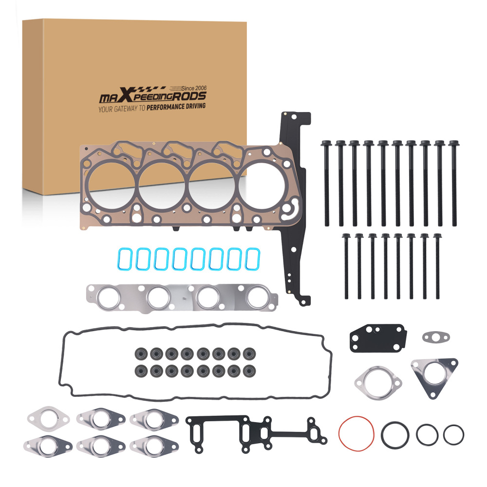 Head Gasket Set + Head Bolts compatible for Ford Transit 2.4 2006 On Mk7 Tdci 2006-2016