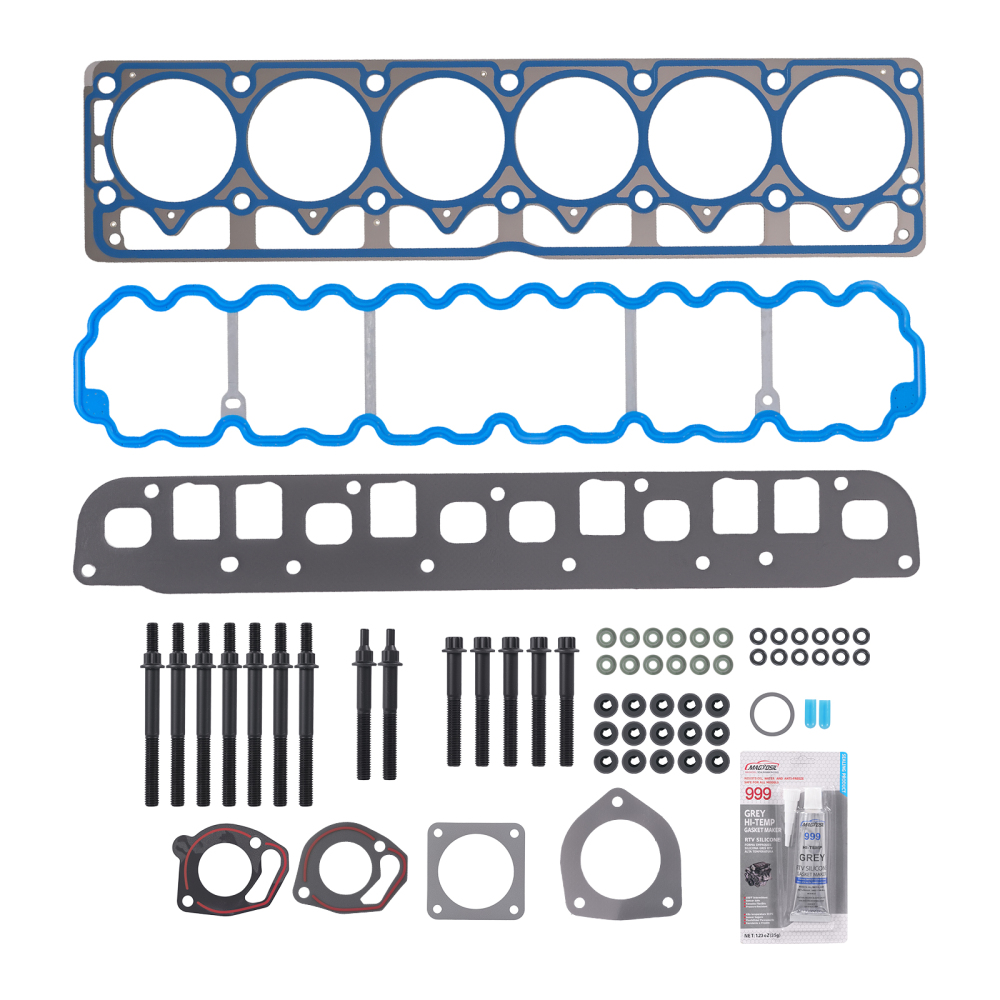 Head Gasket Set Bolts For 1996-1998 compatible for Jeep Grand Cherokee Wrangler 4.0L S