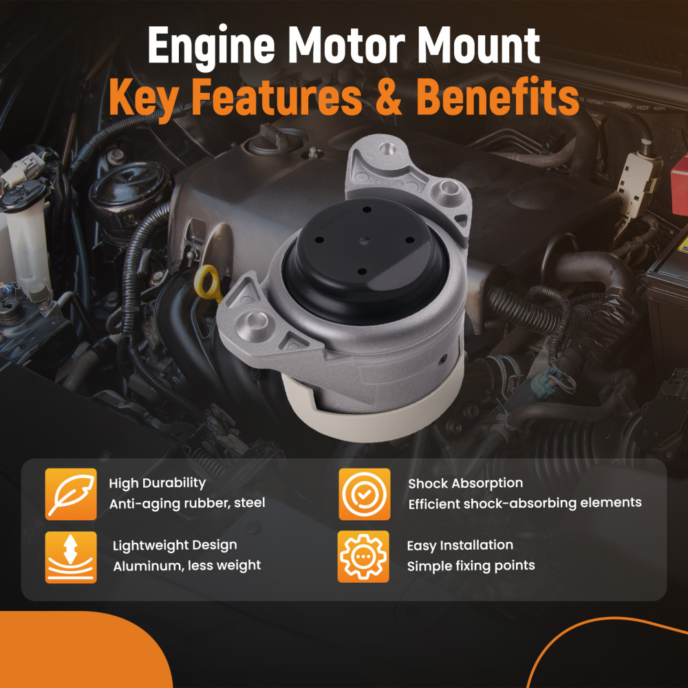 Pair of Engine Motor Mount LeftRight compatible for Mercedes-Benz C300 E300 2015-2018