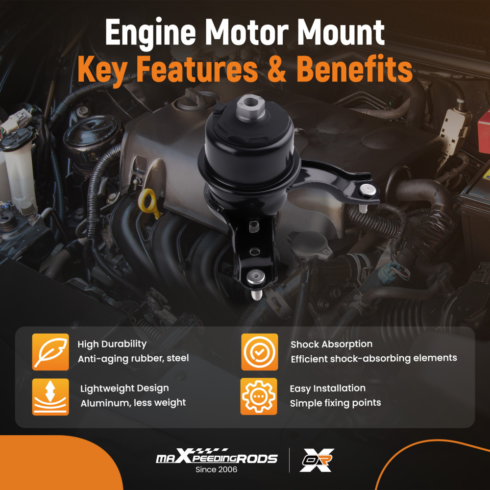 Pair of Engine Motor Mount LeftRight compatible for Mercedes-Benz C300 E300 2015-2018