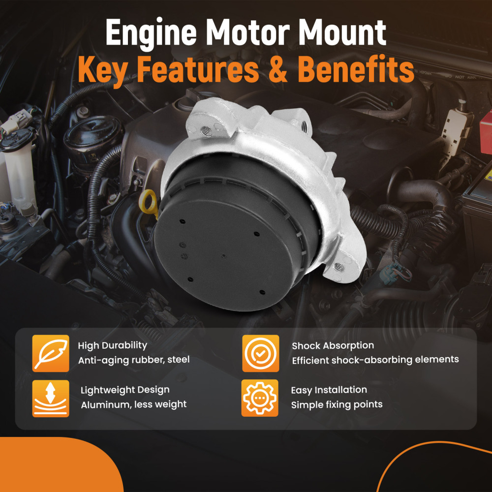 1 pair of engine mounts L+R for BMW 5 Series F07 F10 F11 Touring 2009-2016 22117935149