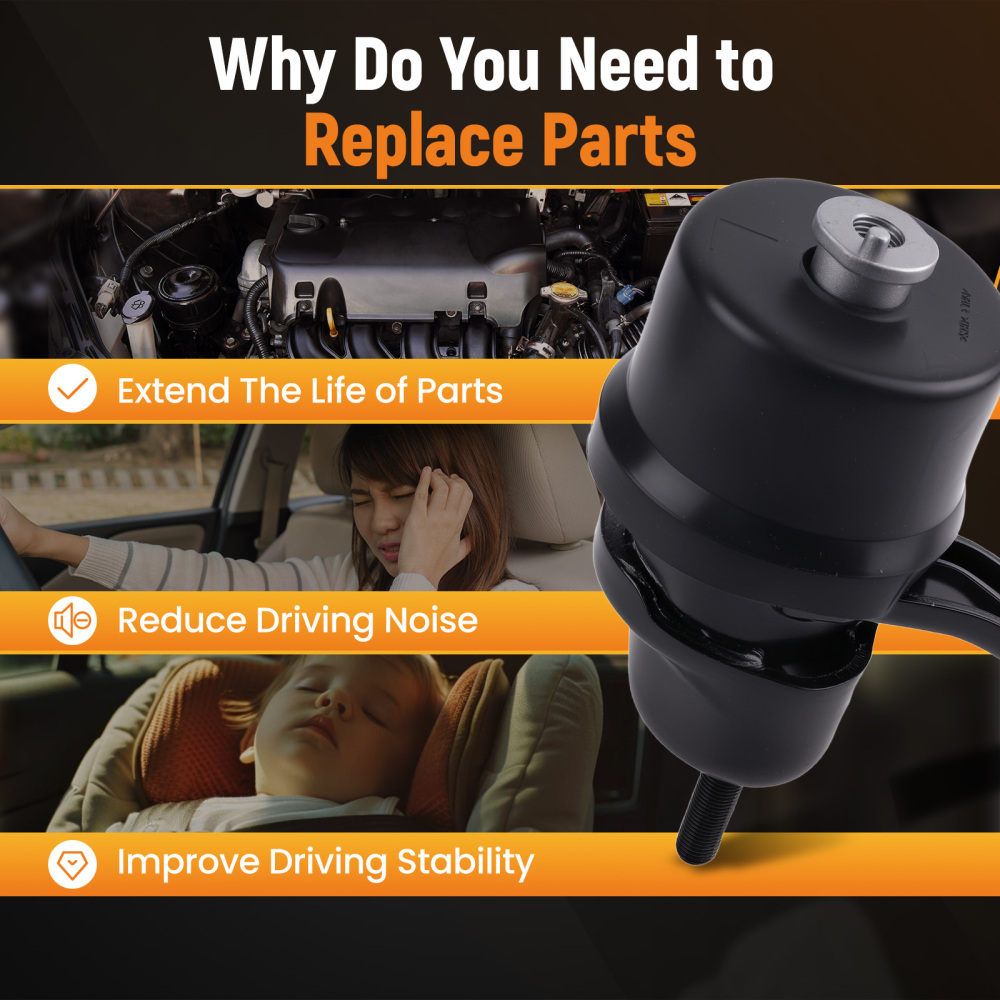 EngineTorque Strut Mount Set 4PCS. Compatible for Toyota Sienna 3.5L 2011-2014 For Auto.