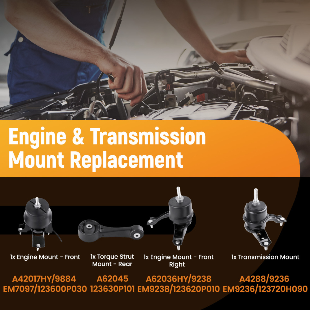 EngineTorque Strut Mount Set 4PCS. Compatible for Toyota Sienna 3.5L 2011-2014 For Auto.