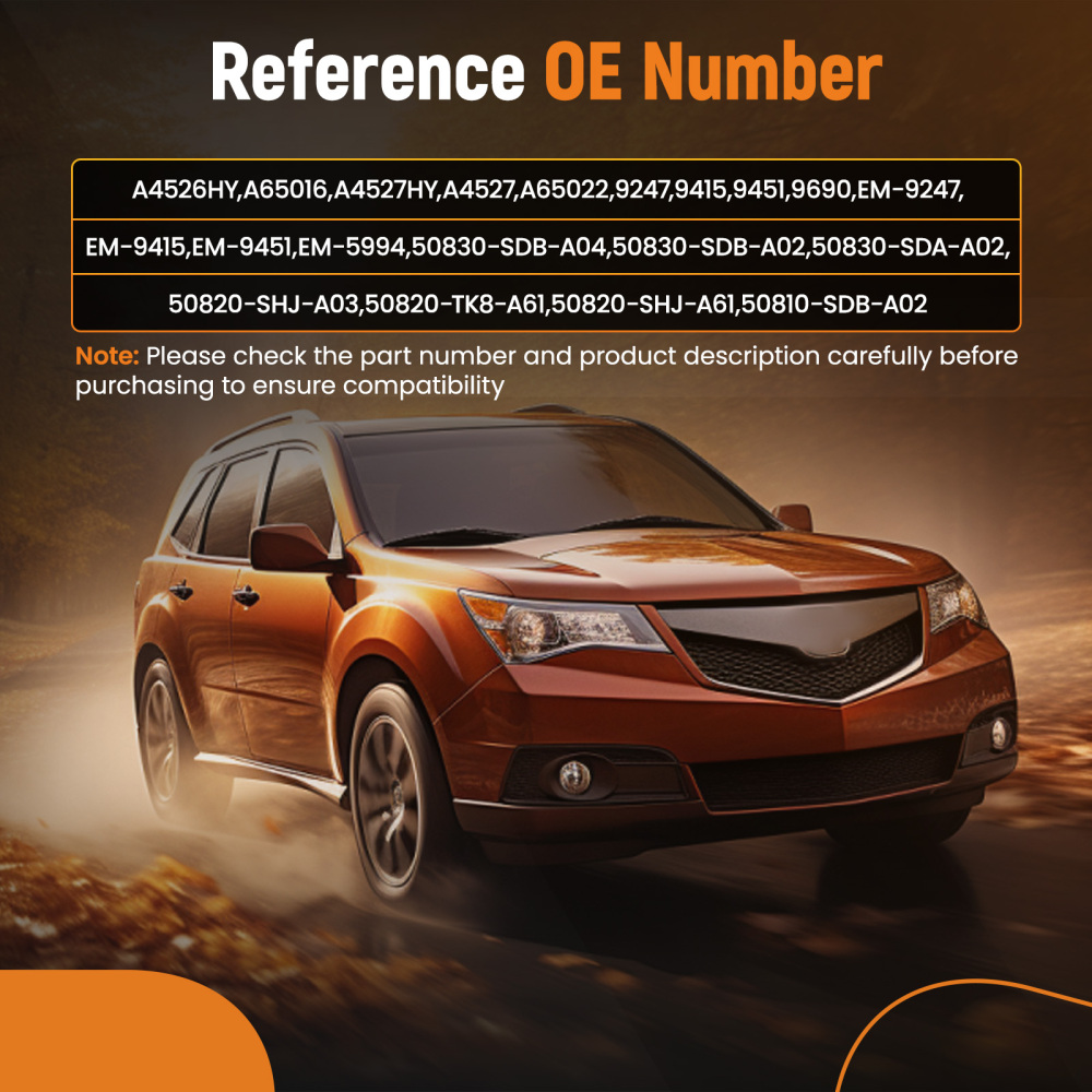 Engine Support Mount Package compatible for Acura MDX V6 07-09 50830-SDA-A02 Front Rear