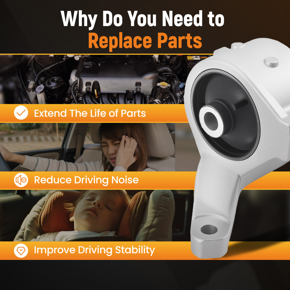 Engine Support Mount Package compatible for Acura MDX V6 07-09 50830-SDA-A02 Front Rear