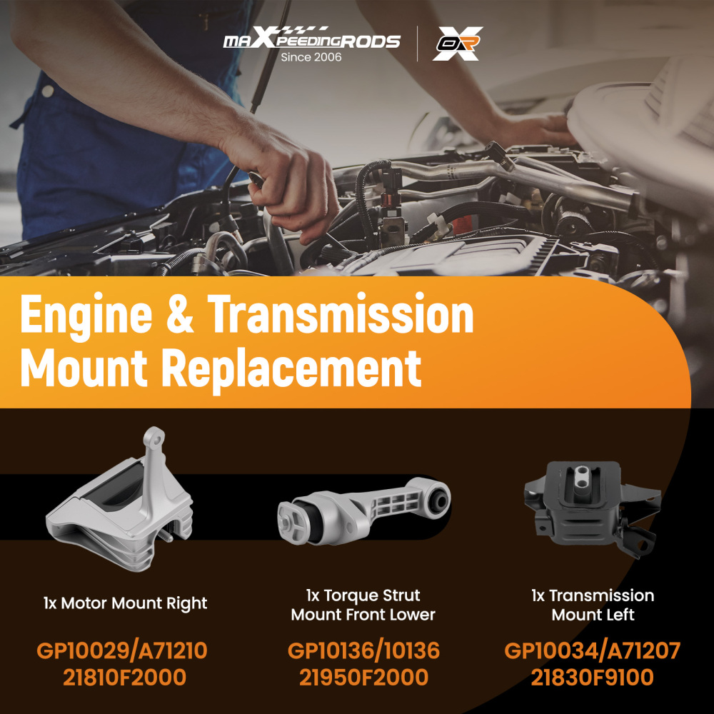 Engine Motor MountsTrans Mount 3PCS Set compatible for Hyundai Elantra 2.0L 2017-2018