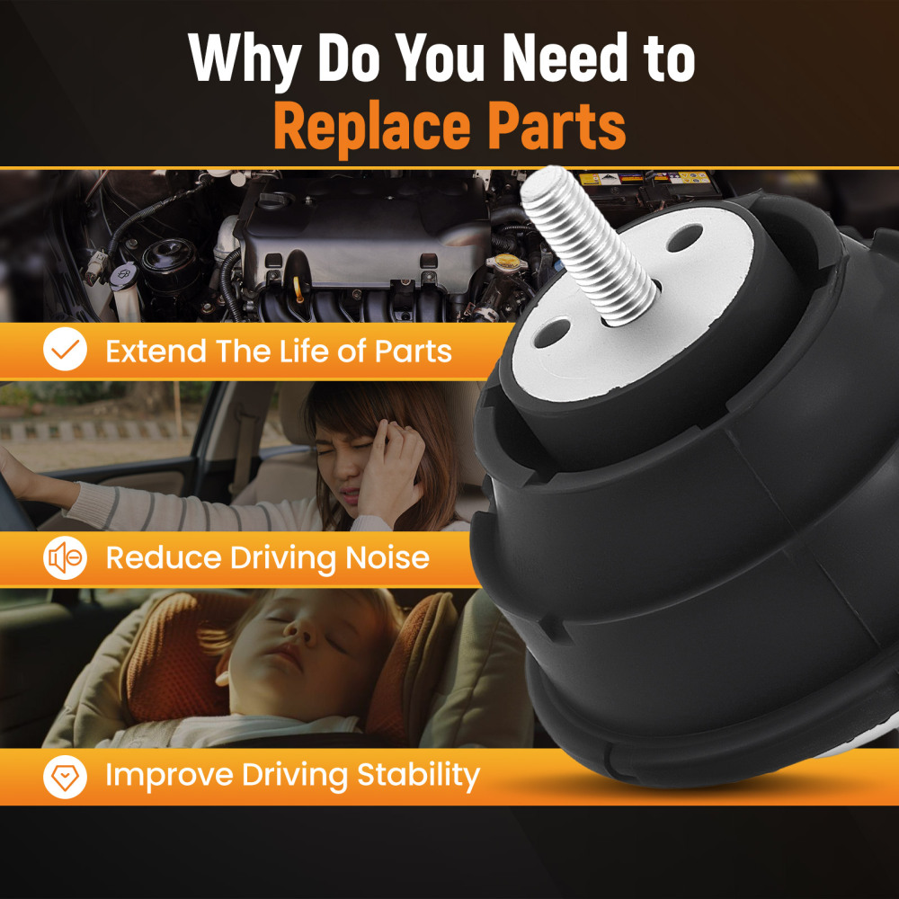 2x Supporti Motore Anteriori Sinistro + Destro compatibile per BMW Z4 Coupe E86 3.0L 06-08