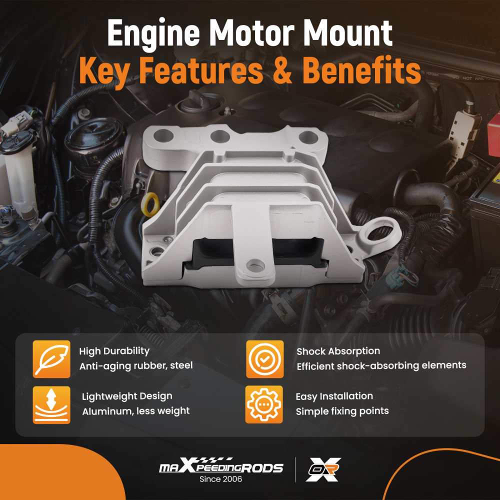 MotorTrans Mount 4PCS Set compatible for Chevrolet Impala 3.6L Flex 2014-2019 For Auto