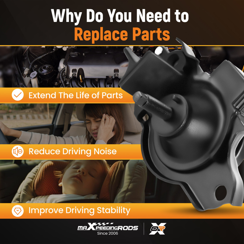 3Pcs Engine MotorTrans Mount compatible for Honda Fit l4 1.5L 2007-2008Auto Trans new