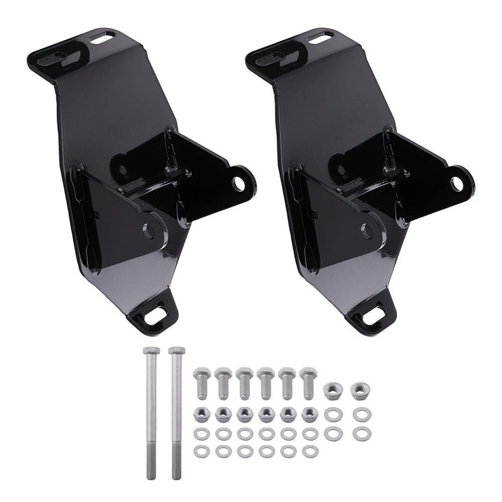 Steel Motor Mount Kit compatible for Chevy C10 compatible for GMC C1500 Truck 1967-1972 Black Finish