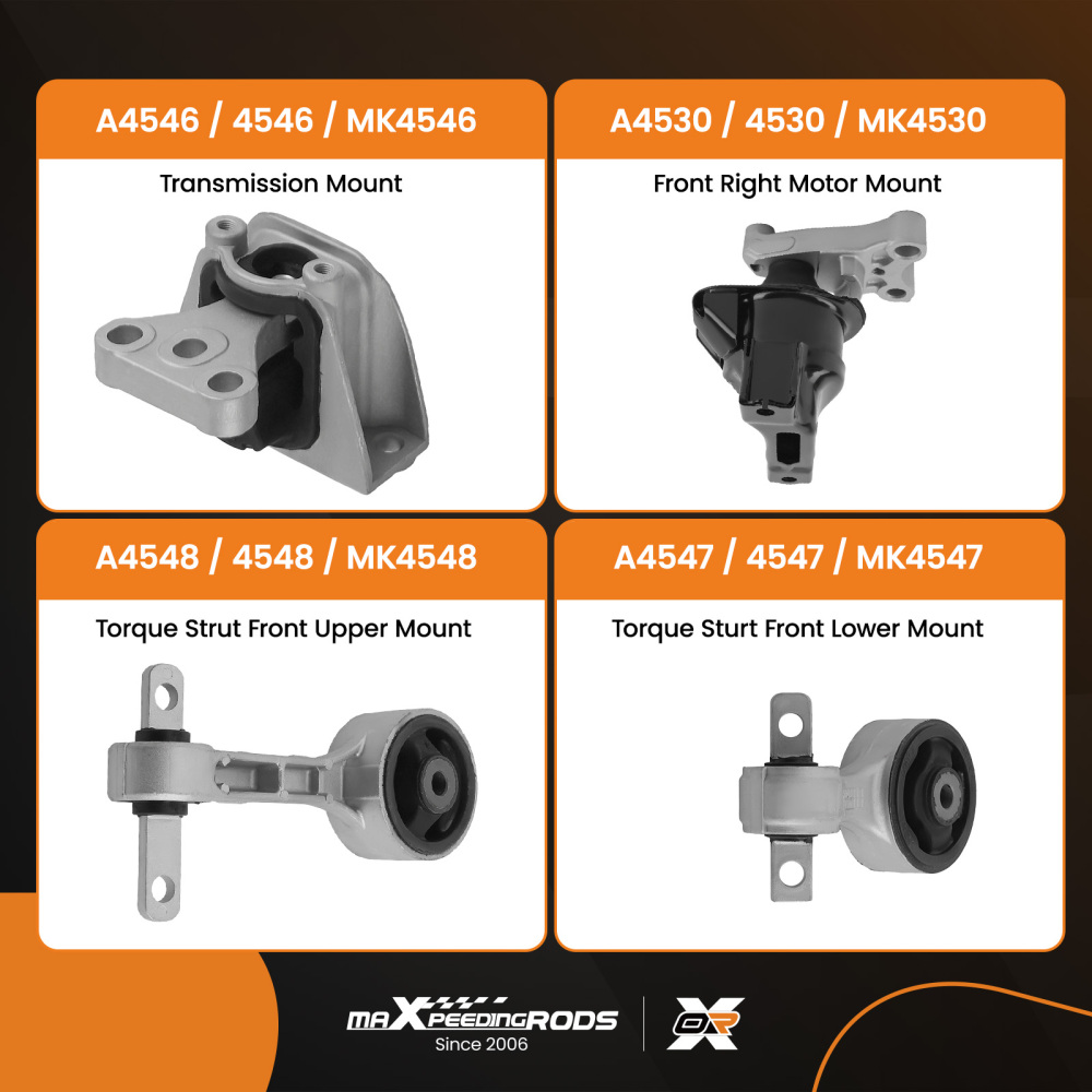 Engine Motor MountsManual Trans. Mount Set compatible for Honda Civic L4 1.8L 2006-2011