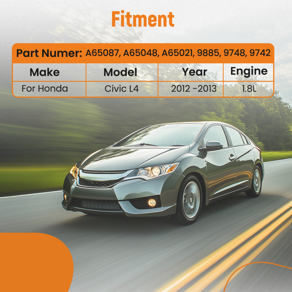 Engine Motor MountTransmission Mount Set of 3 compatible for Honda Civic 1.8L 2012 2013