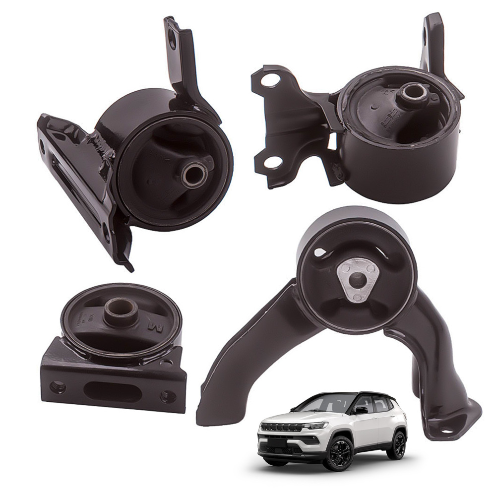 Engine Motor MountTrans Mount x4 compatible for Jeep Compass (MK) L4 2.4L 2.0L 07-16