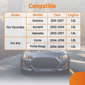 3 Pcs Engine Motor & Trans Mount Set compatible for Kia Forte Koup 1.6L 2014-2016 w/ Auto