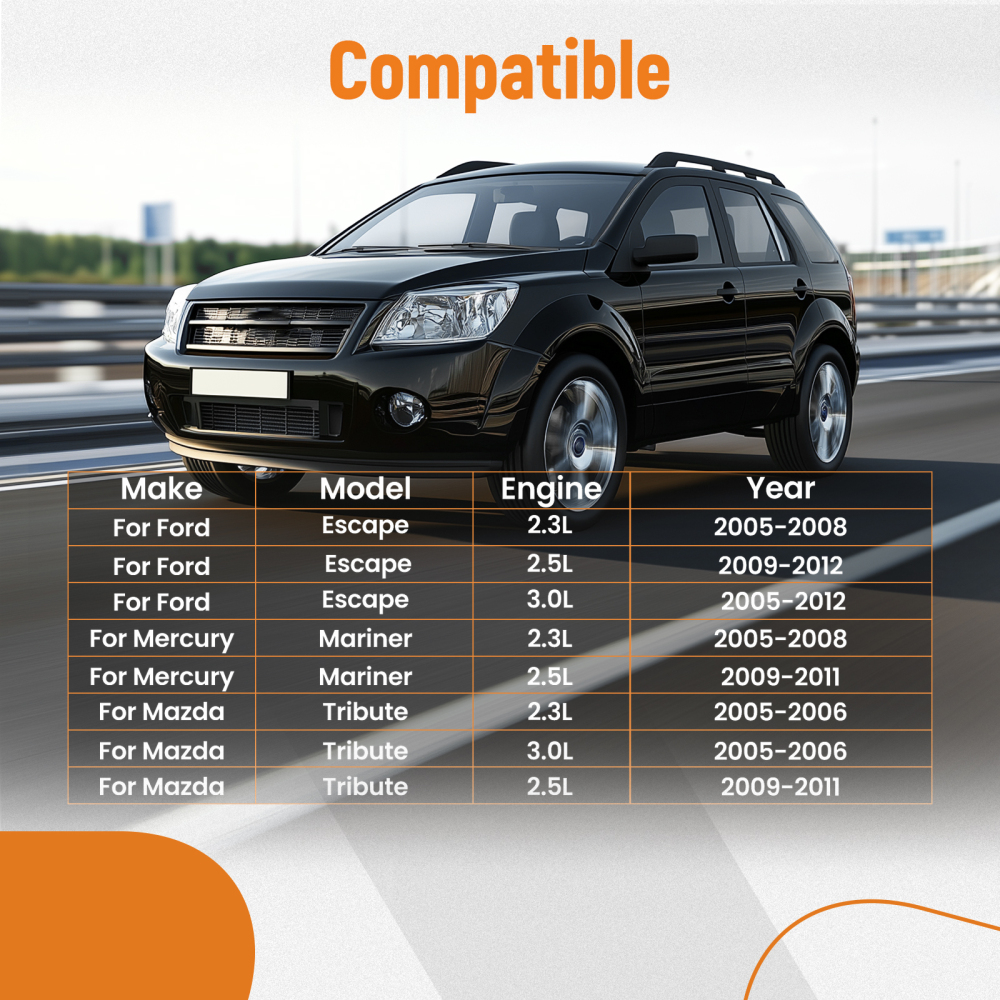4Pcs Engine Transmission Motor Mount compatible for Ford Escape 2.3L/ 3.0L/ 2.5L 2005-2012