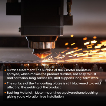 2x compatible pour Ford SBF Small Block 289 302 351W Engine Swap Weld-In Motor Mounts Kit