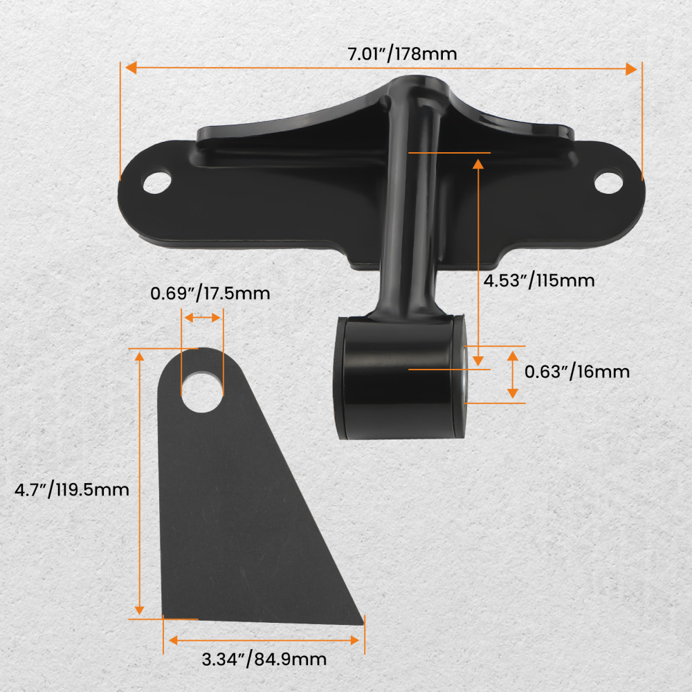 Pair Compatible for Ford SBF Small Block 289 302 351W Engine Swap Weld-In Motor Mounts Kit