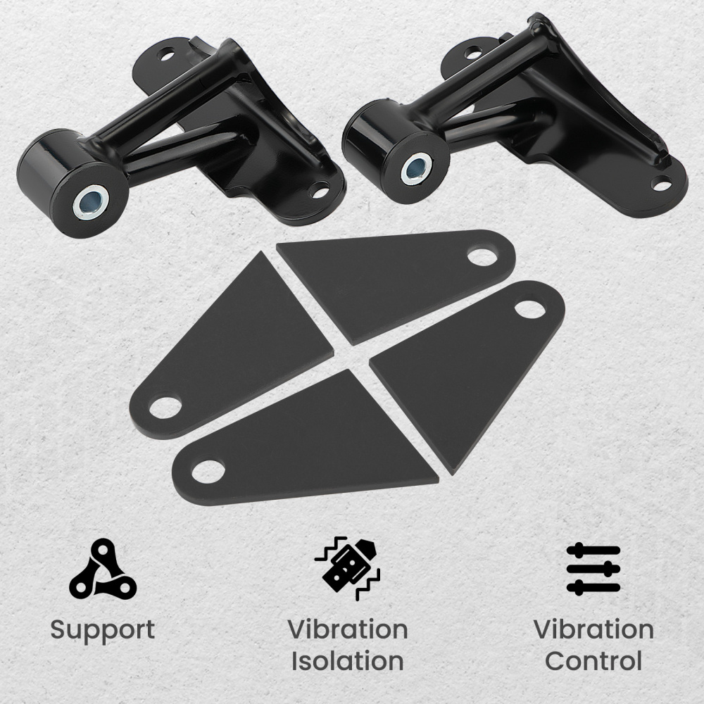 Pair Compatible for Ford SBF Small Block 289 302 351W Engine Swap Weld-In Motor Mounts Kit