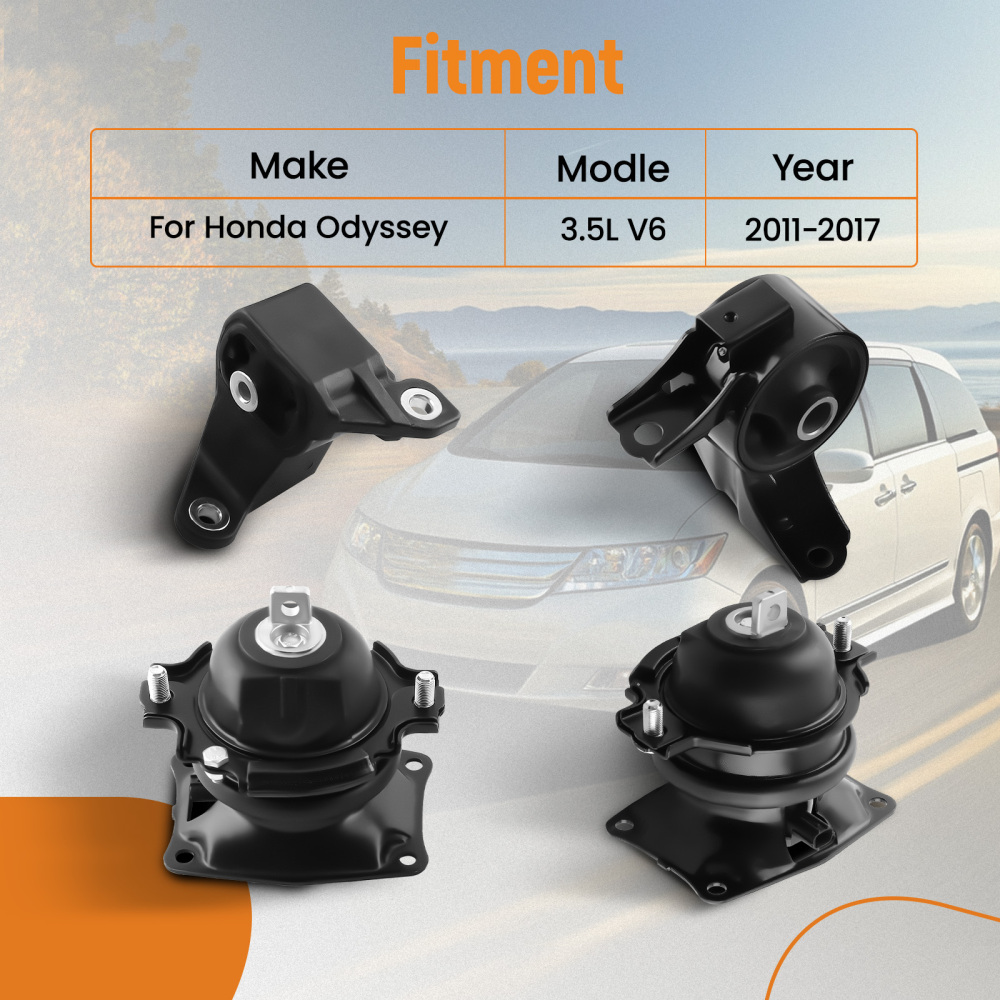 4x EngineTrans Mount compatible for Honda Odyssey 3.5L V6 2011 2012 2013-2017 Auto Trans