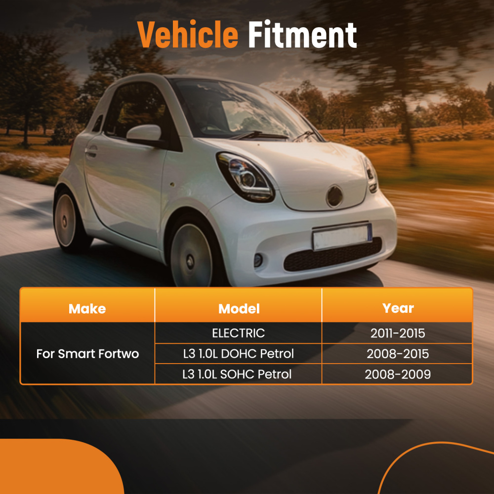 3Pcs Engine MotorTrans Mount Kit compatible for Smart Fortwo L3 1.0L DOHC Petrol 2008-15