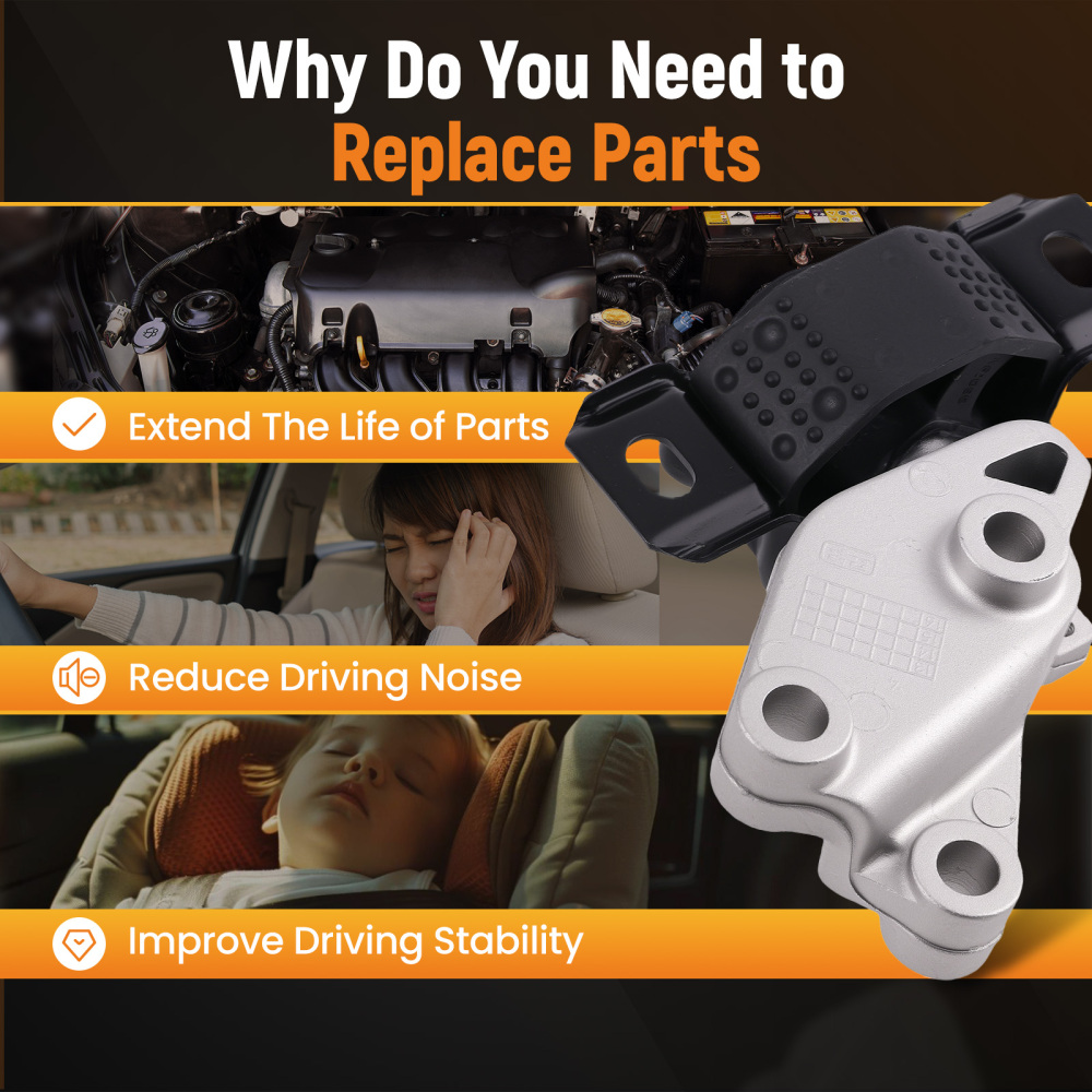 3Pcs Engine MotorTrans Mount Kit compatible for Smart Fortwo L3 1.0L DOHC Petrol 2008-15