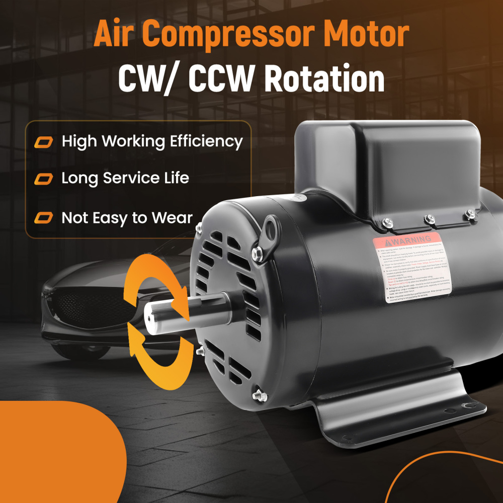 7.5HP Air Compressor Electric Motor 3450 RPM 184T Frame 1-1/8 Shaft Diameter