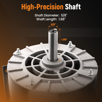 3.7 HP Electric Motor 3450 RPM Compressor Duty 56 Frame 1 Phase 5/8 Shaft 230V